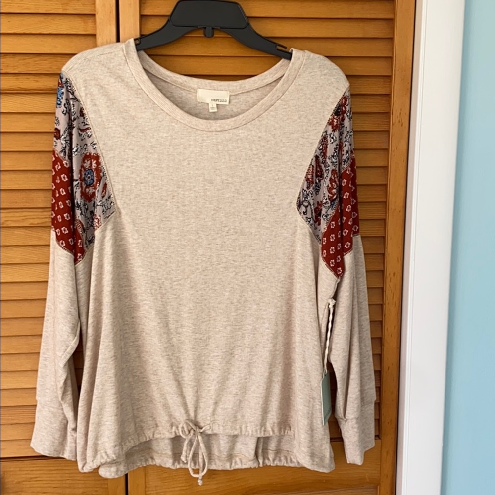 Cool patch work long sleeve shirt